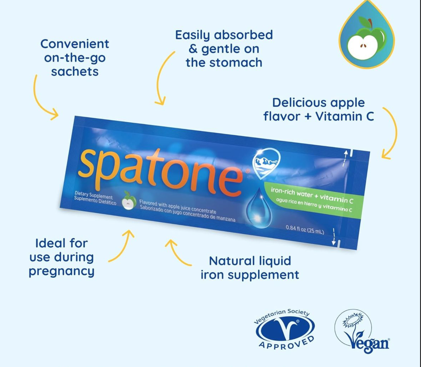 Spatone Iron Supplement - Apple with Vitamin C